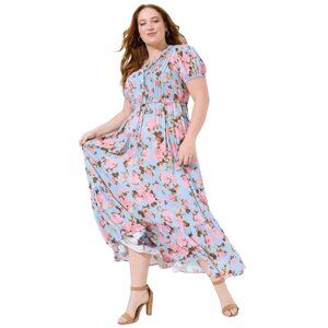Torrid Blue Floral Maxi Dress